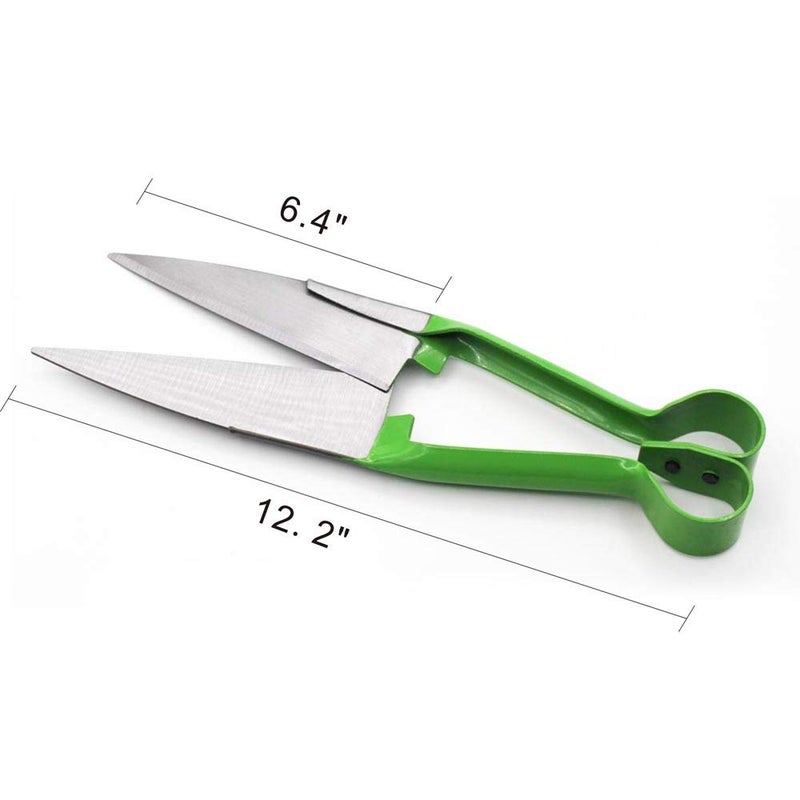 LCDCM Sheep Shear Grass Shear Alpaca Shears R Shaped Design For Large Thick-Haired Animal Grooming (Green) - Image 2
